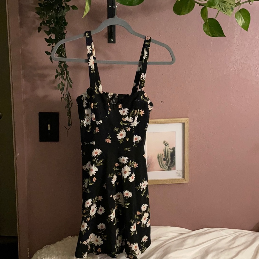 Black floral dress